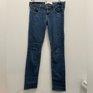Hollister Jeans Womens‎ Size 5 Long Y2K Low Rise Dark Wash W27 L35 Socal Stretch